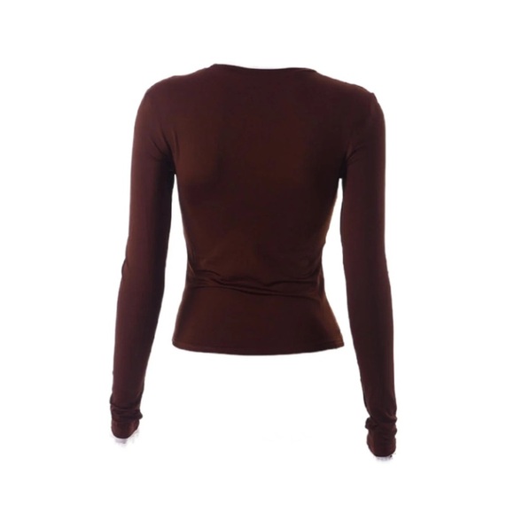 Cider NWT Brown Long Sleeve Women's Top - Picture 2 of 6